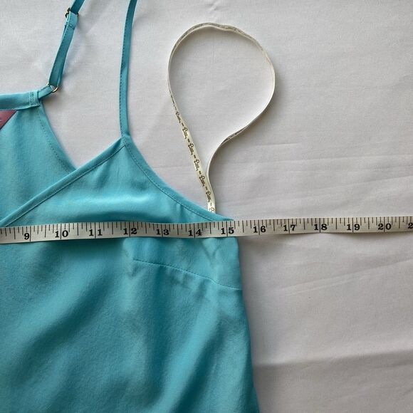 Lilly Pulitzer Silk Dusk Light Blue Racerback Tank Top Size Extra Small - Picture 11 of 14